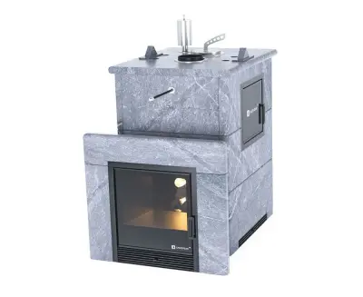 Фото Печь для русской бани Анапа М2 в полноценном кожухе (талькохлорит) в магазине Woodson Фото Печь для русской бани Анапа М2 в полноценном кожухе (талькохлорит) в магазине Woodson