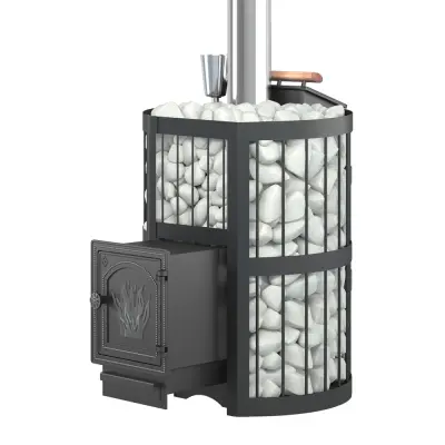 Фото Чугунная печь для бани ЭТНА Стандарт 18 (ДТ-4) Закрытая каменка в магазине Woodson Фото Чугунная печь для бани ЭТНА Стандарт 18 (ДТ-4) Закрытая каменка в магазине Woodson