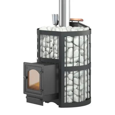 Фото Чугунная печь для бани ЭТНА Стандарт 18 (ДТ-4С) Закрытая каменка в магазине Woodson