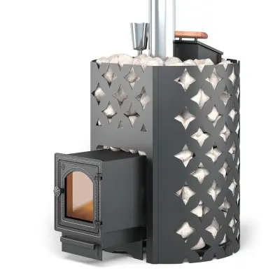 Фото Чугунная печь для бани ЭТНА 24 (ДТ-4С) Закрытая каменка в магазине Woodson