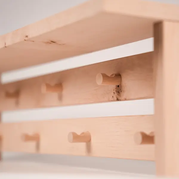 Полка Левада Д7, ольха, 2 ряда