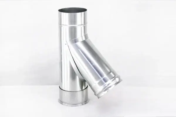 Фото Тройник — 120 — 45 — оцинковка 