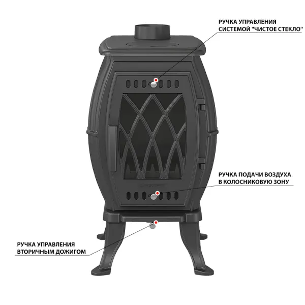 Фото Печь-камин Везувий BX-09 "Антрацит" в магазине Woodson Фото Печь-камин Везувий BX-09 "Антрацит" в магазине Woodson