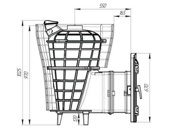 Фото Печь банная "Атмосфера V" сетка нержавейка в магазине Woodson