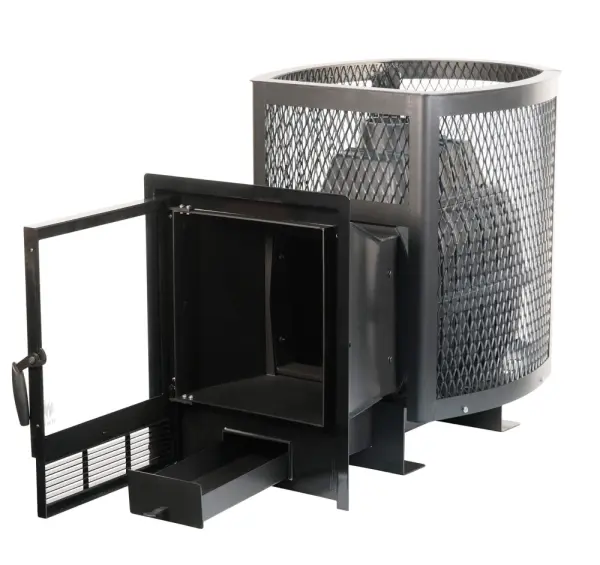 Фото Печь банная чугунная "Сибирь-20" ПРО. Панорамная дверца (сетка) в магазине Woodson Фото Печь банная чугунная "Сибирь-20" ПРО. Панорамная дверца (сетка) в магазине Woodson