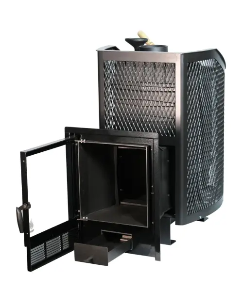 Фото Печь банная чугунная "Амур" с закрытой каменкой в магазине Woodson Фото Печь банная чугунная "Амур" с закрытой каменкой в магазине Woodson