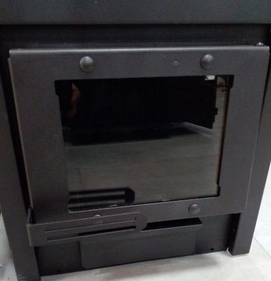 Дверца ДСС "Открытое стекло" — для печи Сталь-Мастер (Коричневая)