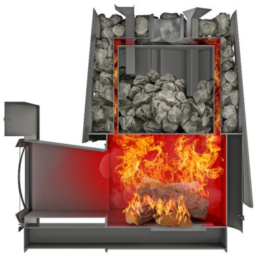 Фото Дровяная банная печь Grill'D Cometa Vega 350 Window Max Pro в магазине Woodson Фото Дровяная банная печь Grill'D Cometa Vega 350 Window Max Pro в магазине Woodson