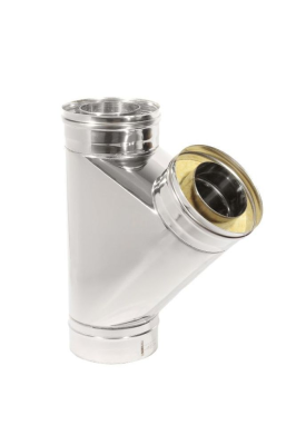 Фото Тройник Термо 45* ТРТ-Р 304-0.8/304 D130/230 с хомутом 