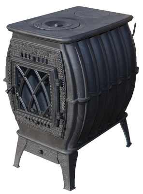 Фото Печь- камин отопительно-варочная "Бахта" (цв. черный) в магазине Woodson