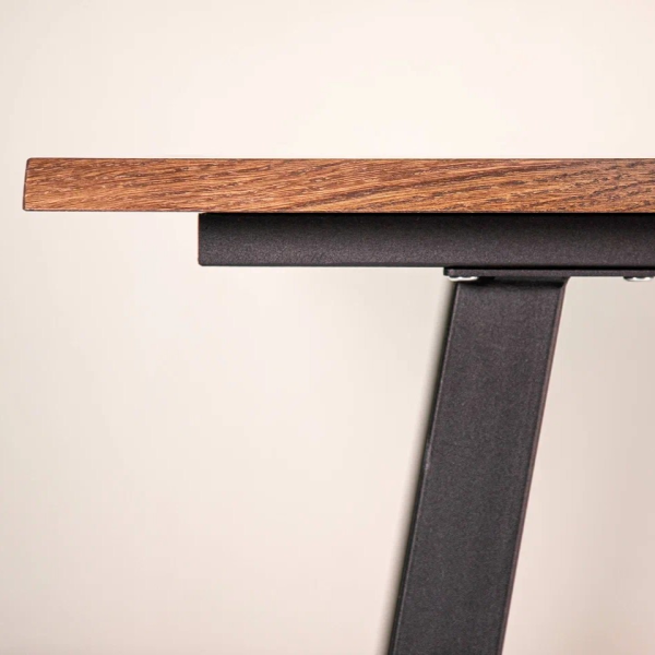 Стол дубовый с металлическим основанием Woodson 1600*850