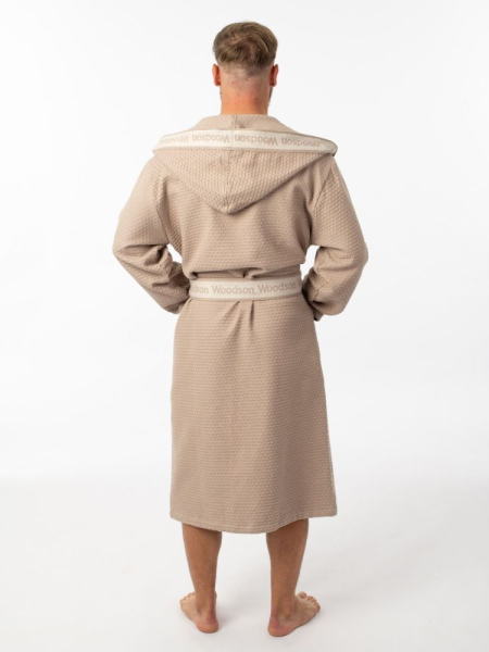 Халат вафельный Woodson, кремовый (50)