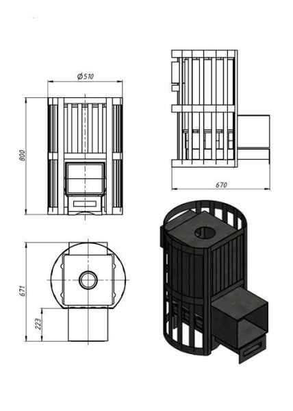 Фото Печь ВЕЗУВИЙ Ураган Стандарт 12 (ДТ-3) в магазине Woodson Фото Печь ВЕЗУВИЙ Ураган Стандарт 12 (ДТ-3) в магазине Woodson