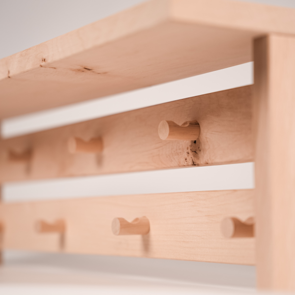 Полка Левада Д7, ольха, 2 ряда