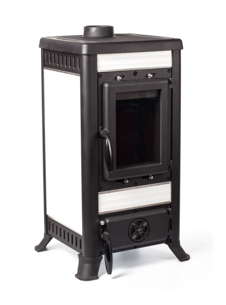 Фото Печь чугунная KLEMENS I белый в магазине Woodson Фото Печь чугунная KLEMENS I белый в магазине Woodson