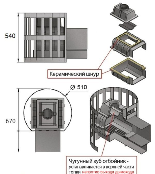 Фото Печь ВЕЗУВИЙ Легенда Ковка 12 (220) в магазине Woodson