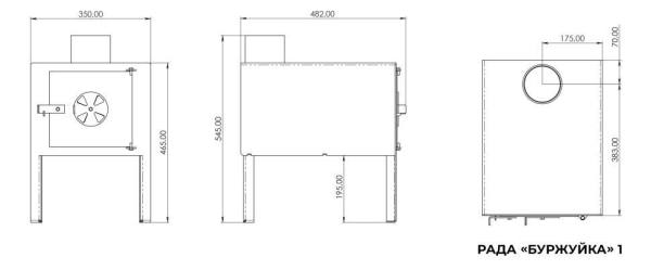 Фото Печь отопительная РАДА Буржуйка 1 в магазине Woodson Фото Печь отопительная РАДА Буржуйка 1 в магазине Woodson