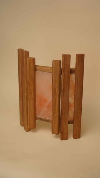 Абажур Woodson тройной с гималайской солью, дуб