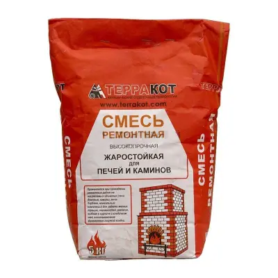 Смесь ремонтная «Терракот» жаростойкая, 5 кг 