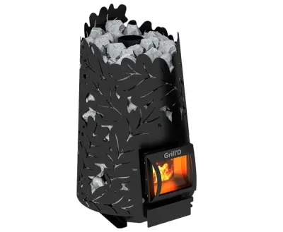 Фото Дровяная банная печь Grill'D Dubravo 180 Short (дверца со стеклом) в магазине Woodson